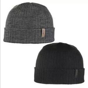 Unisex wool blend beanie hats . New with tags 2 hats gray and black